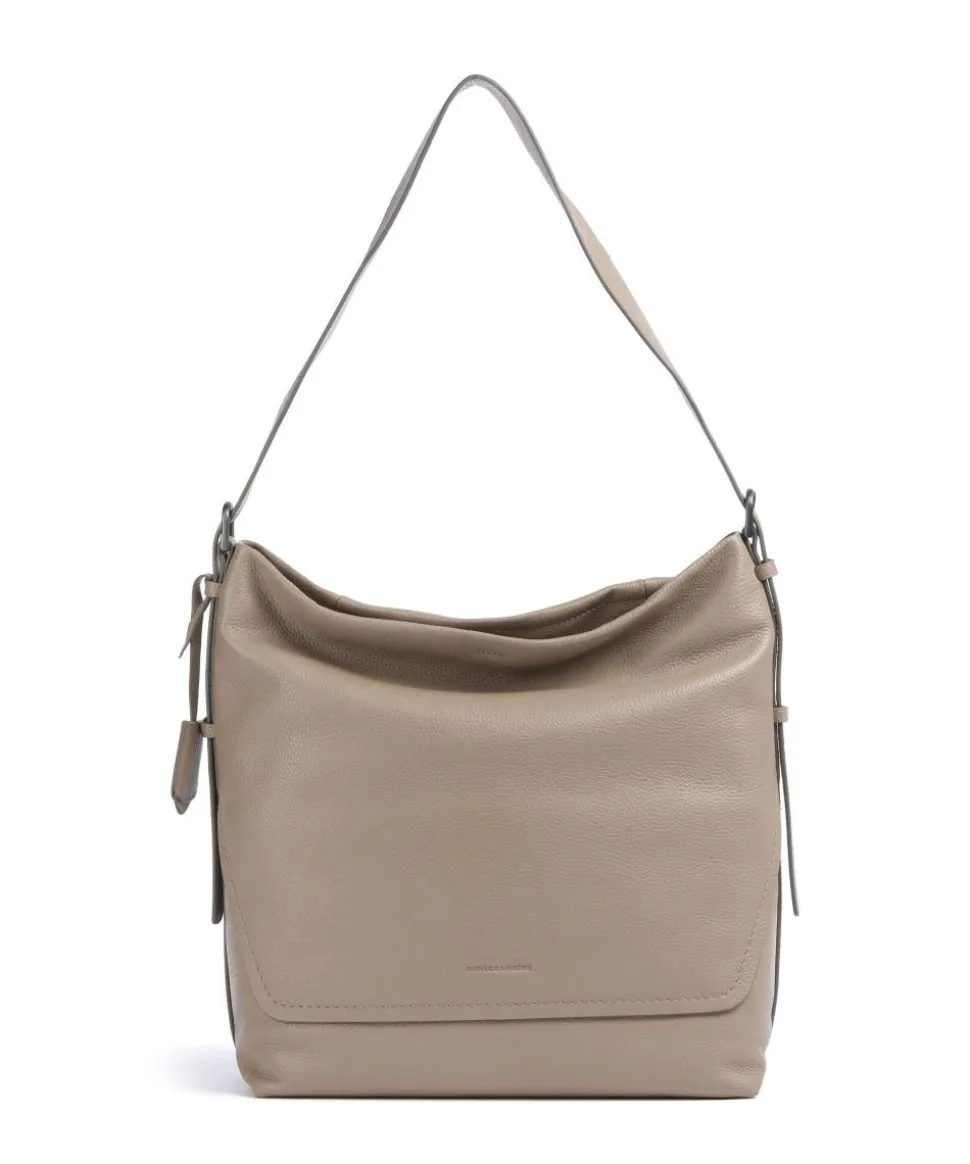Philocalists Ally Beuteltasche genarbtes Rindsleder beige