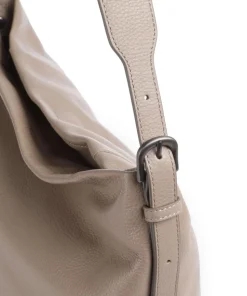 Philocalists Ally Beuteltasche genarbtes Rindsleder beige