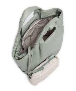 Philocalists Dearie Handtasche genarbtes Leder graugrün