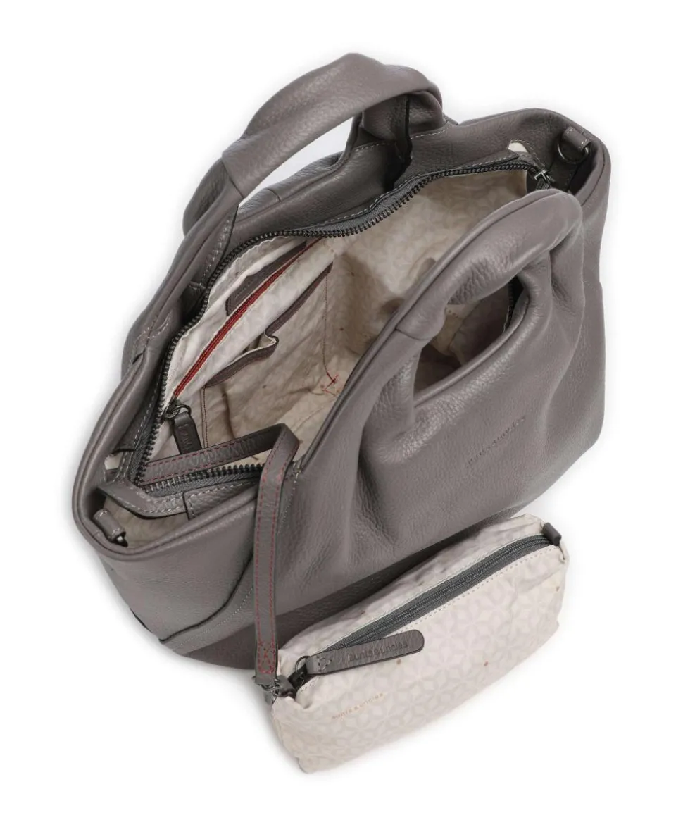 Philocalists Dearie Handtasche genarbtes Leder grau