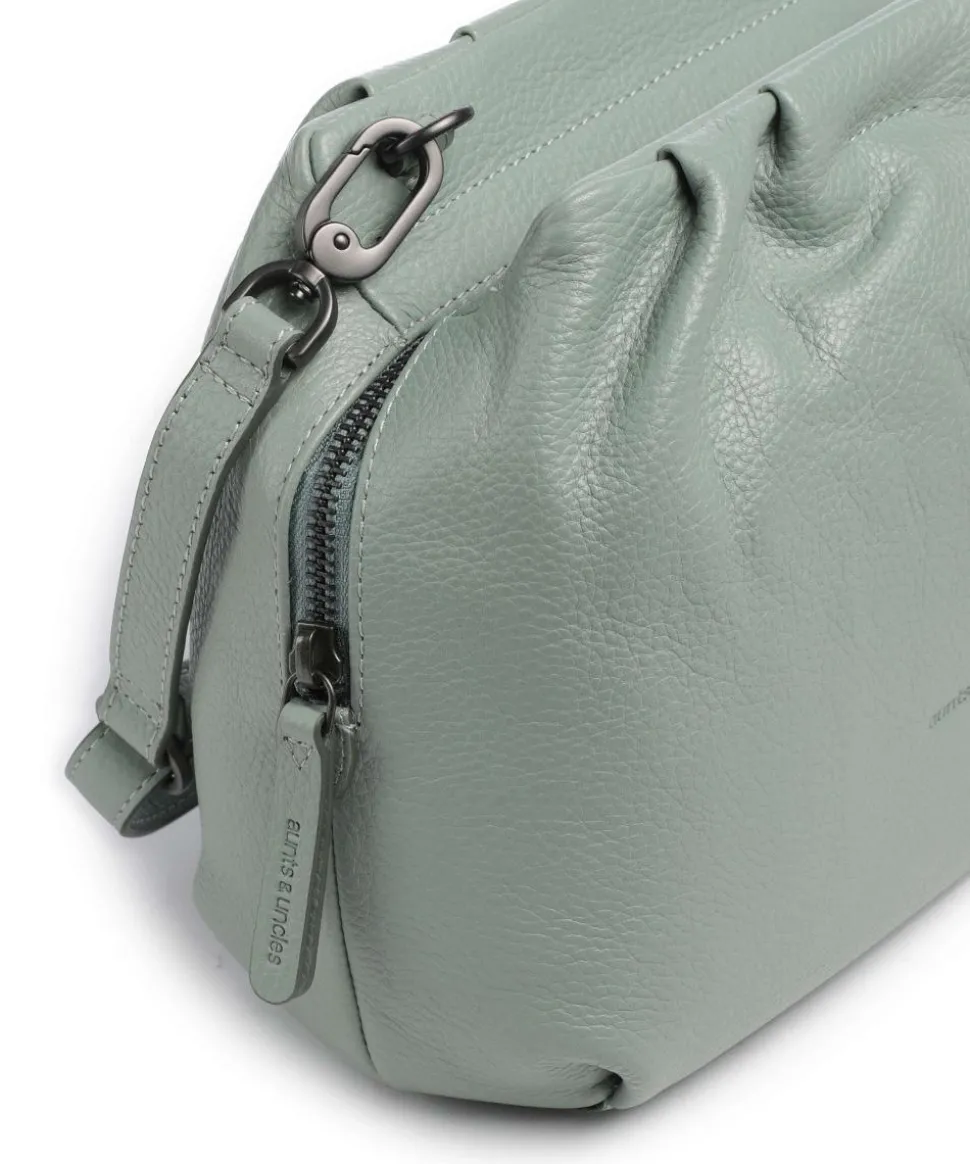 Philocalists Honey Umhängetasche genarbtes Leder graugrün