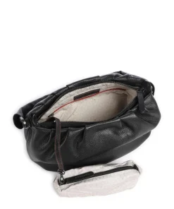 Philocalists Pearl Schultertasche genarbtes Leder schwarz