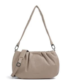 Philocalists Pearl Schultertasche genarbtes Leder beige