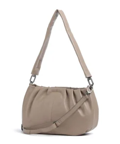 Philocalists Pearl Schultertasche genarbtes Leder beige