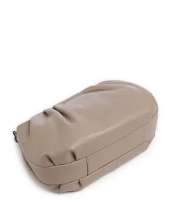 Philocalists Pearl Schultertasche genarbtes Leder beige