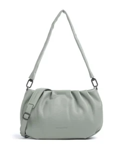Philocalists Pearl Schultertasche genarbtes Leder grünblau