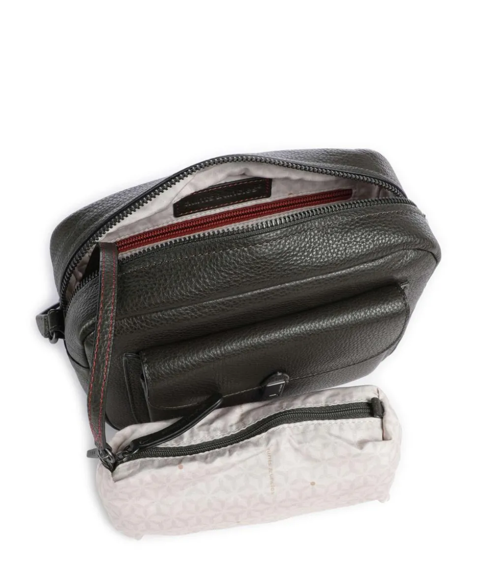 Philocalists Posh Umhängetasche genarbtes Leder khaki