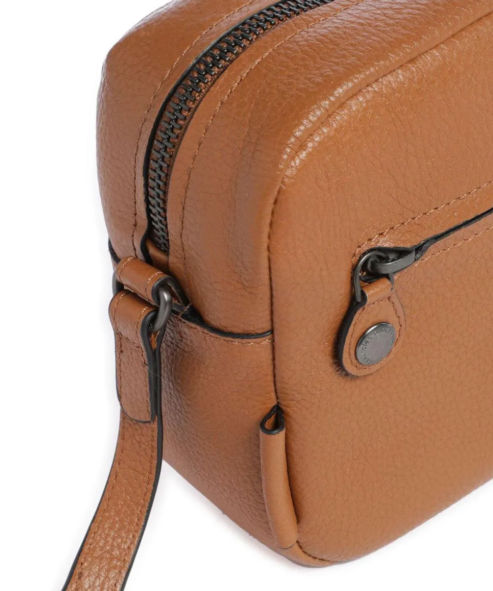 Philocalists Posh Umhängetasche genarbtes Leder braun