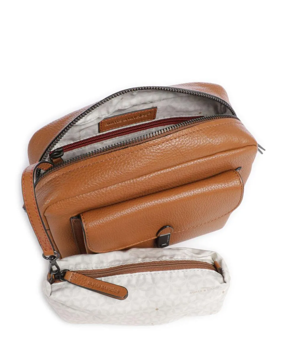 Philocalists Posh Umhängetasche genarbtes Leder braun