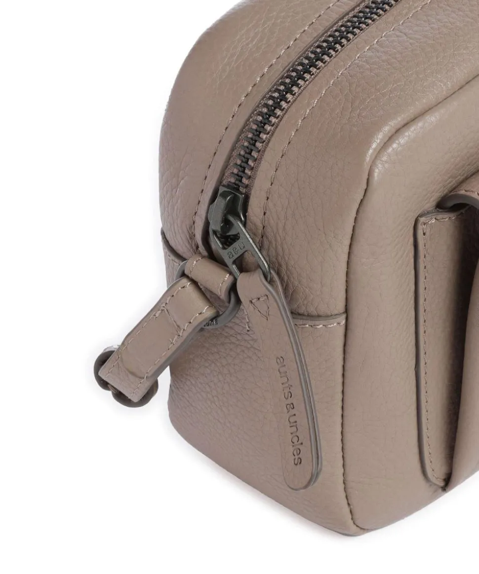 Philocalists Posh Umhängetasche genarbtes Leder taupe