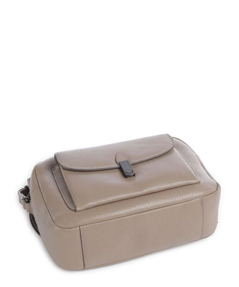 Philocalists Posh Umhängetasche genarbtes Leder taupe