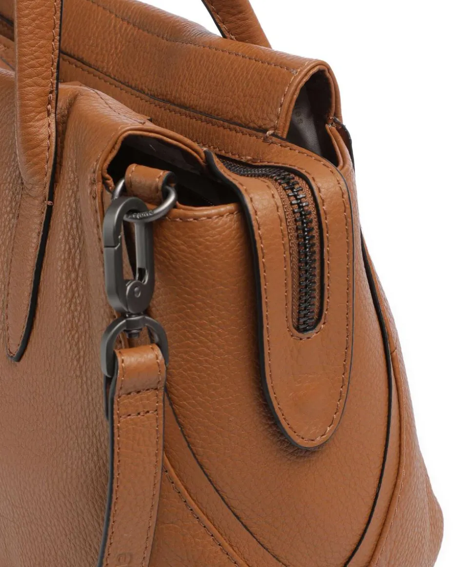 Philocalists Precious Handtasche genarbtes Rindsleder cognac