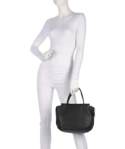 Philocalists Precious Handtasche genarbtes Rindsleder schwarz