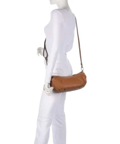 Philocalists Sparkle Beuteltasche genarbtes Leder braun