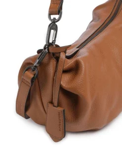 Philocalists Sparkle Beuteltasche genarbtes Leder braun