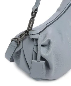 Philocalists Sparkle Beuteltasche genarbtes Leder hellblau