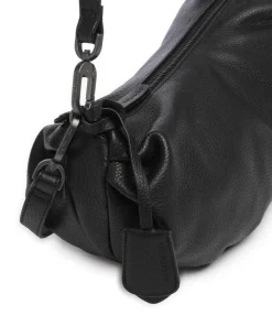 Philocalists Sparkle Beuteltasche genarbtes Leder schwarz