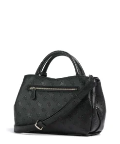 Phoebe Peony Debossed Handtasche Lederimitat schwarz