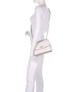 Phoebe Peony Debossed Schultertasche Lederimitat creme