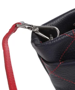 Pienza Handtasche genarbtes Leder dunkelblau