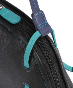 Pienza Umhängetasche genarbtes Leder schwarz