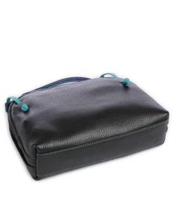 Pienza Umhängetasche genarbtes Leder schwarz