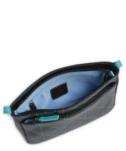 Pienza Umhängetasche genarbtes Leder schwarz