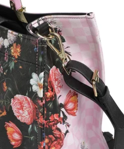 Pink Flowers Handtasche Kunststoff mehrfarbig