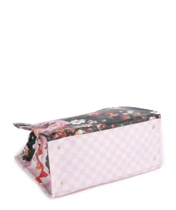 Pink Flowers Handtasche Kunststoff mehrfarbig