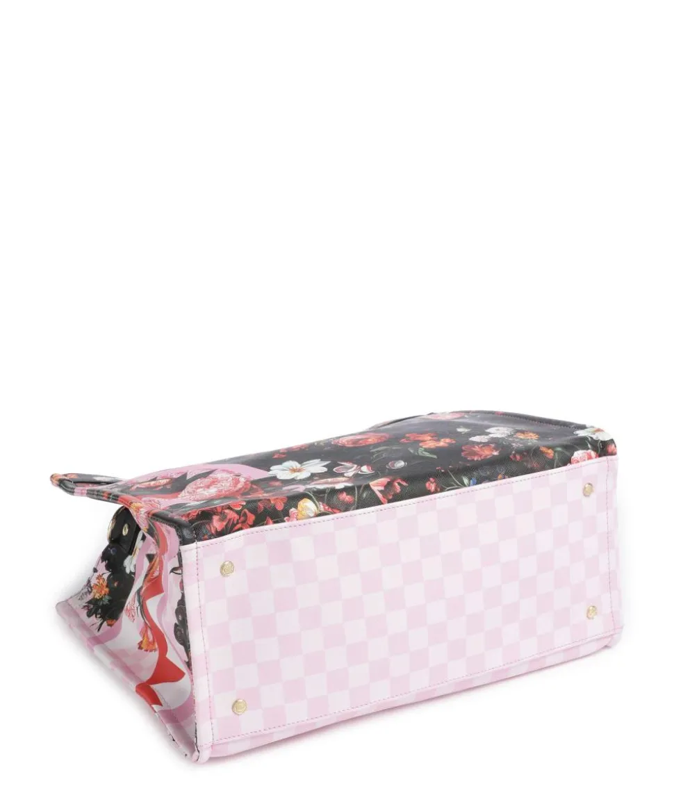 Pink Flowers Handtasche Kunststoff mehrfarbig