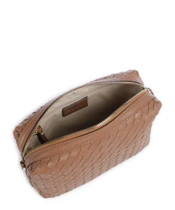 Piuma Kaia Umhängetasche fein genarbtes Leder braun