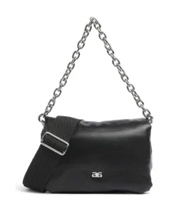 Piuma_Lucido Puffer Schultertasche weiches Rindsleder schwarz