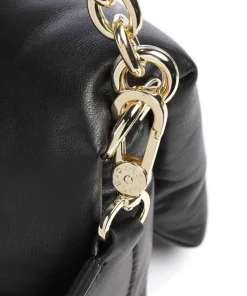 Piuma_Lucido Puffer Schultertasche weiches Rindsleder schwarz