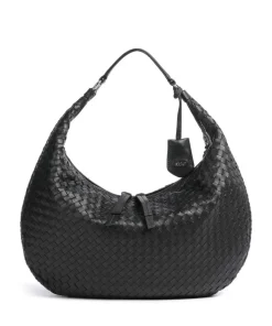 Piuma Nana Beuteltasche Lammleder schwarz