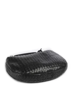 Piuma Nana Small Beuteltasche fein genarbtes Leder schwarz