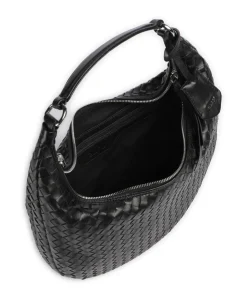 Piuma Nana Small Beuteltasche fein genarbtes Leder schwarz