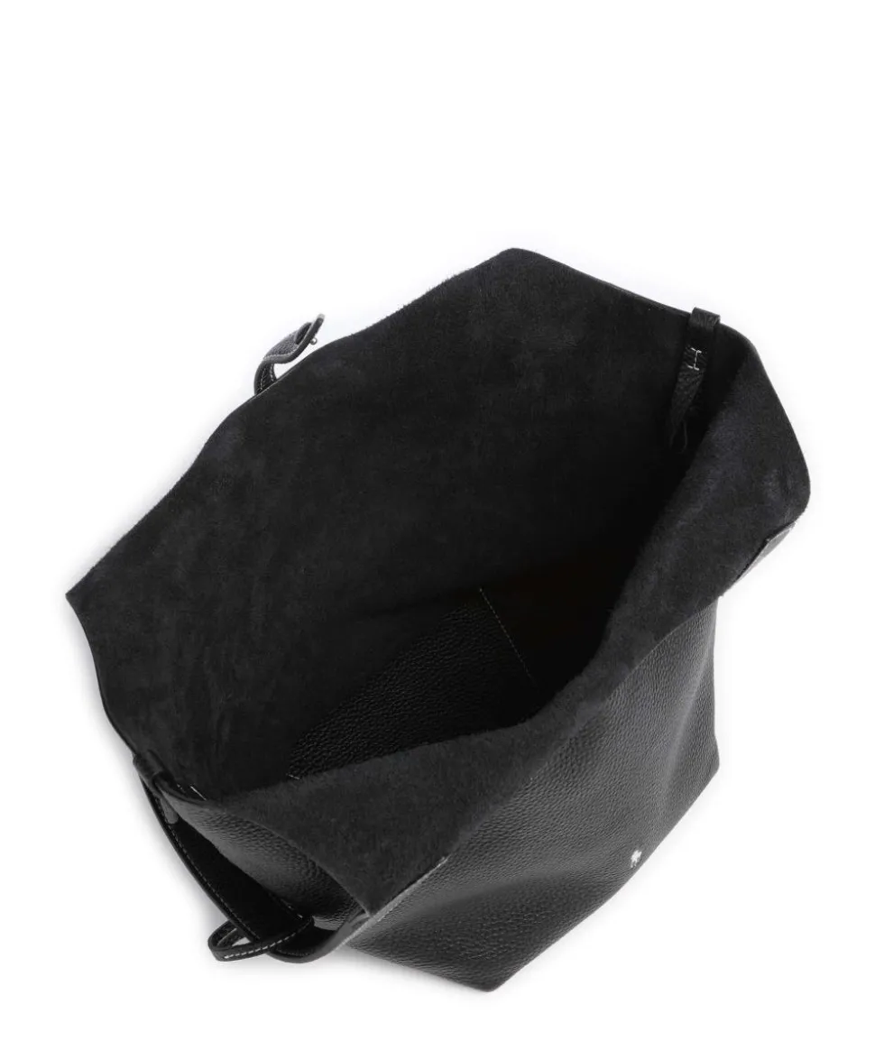 Play Medium Beuteltasche genarbtes Rindsleder schwarz