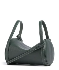 Play Medium Umhängetasche genarbtes Rindsleder dunkelgrün