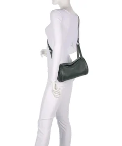 Play Medium Umhängetasche genarbtes Rindsleder dunkelgrün