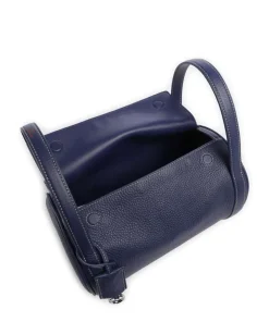 Play Medium Umhängetasche genarbtes Rindsleder dunkelblau