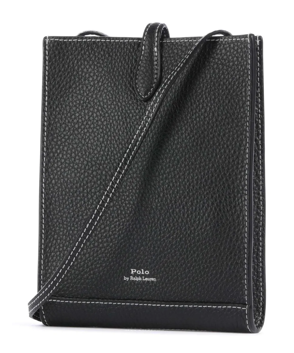 Play Umhängetasche genarbtes Rindsleder schwarz