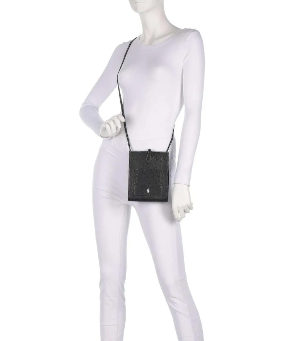 Play Umhängetasche genarbtes Rindsleder schwarz