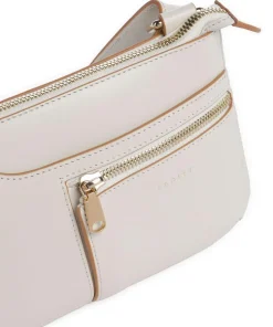 Pockets Icon Umhängetasche fein genarbtes Rindsleder elfenbein