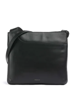 Pockets Large Umhängetasche fein genarbtes Leder schwarz