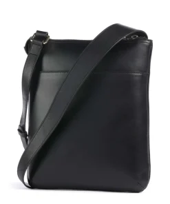 Pockets Small Umhängetasche fein genarbtes Rindsleder schwarz