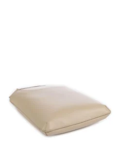 Pockets Small Umhängetasche fein genarbtes Rindsleder beige