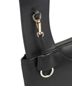 Pockets Umhängetasche fein genarbtes Rindsleder schwarz