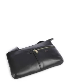 Pockets Umhängetasche fein genarbtes Rindsleder schwarz