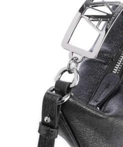 Polly Mini Handtasche Lederimitat schwarz