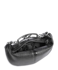 Polly Mini Handtasche Lederimitat schwarz